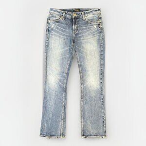Silver Elyse Bootcut Jeans Curvy Fit Mid Rise Slim Women's Size W29 L31